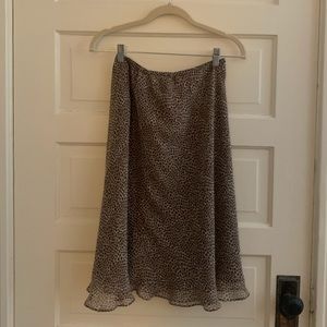 Giraffe print midi skirt